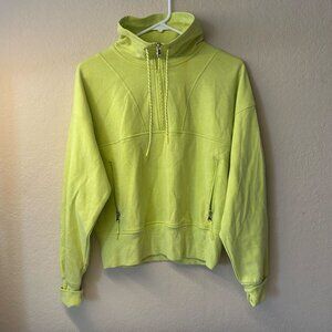 Old Navy Women's Dynamic Fleece Half-Zip Pullover, Lime Green, NWOT, Size Medium